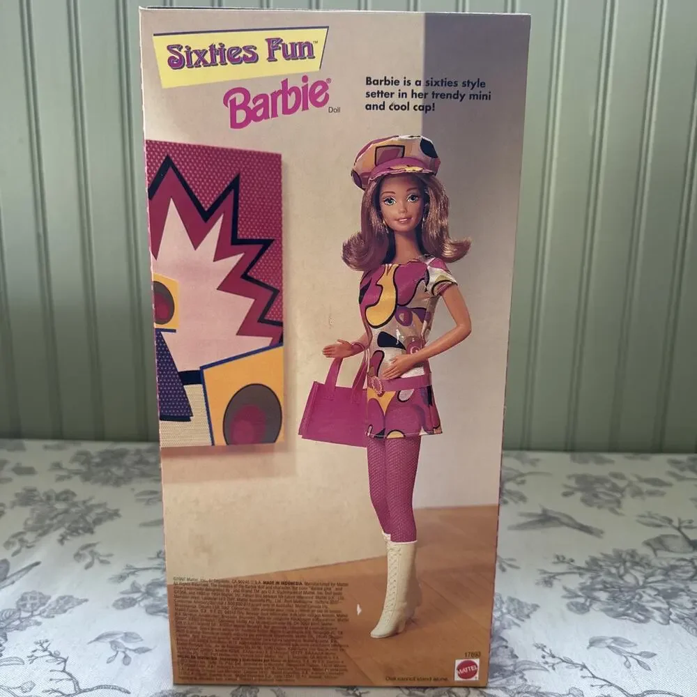 Vtg 1997 Mattel Sixties Fun 1960s Mod Special Edition Barbie Doll 17693 New